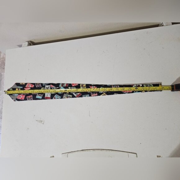 Balancine Disney Mickey Mouse Stamps Around the World Print Silk Necktie - Picture 5 of 7